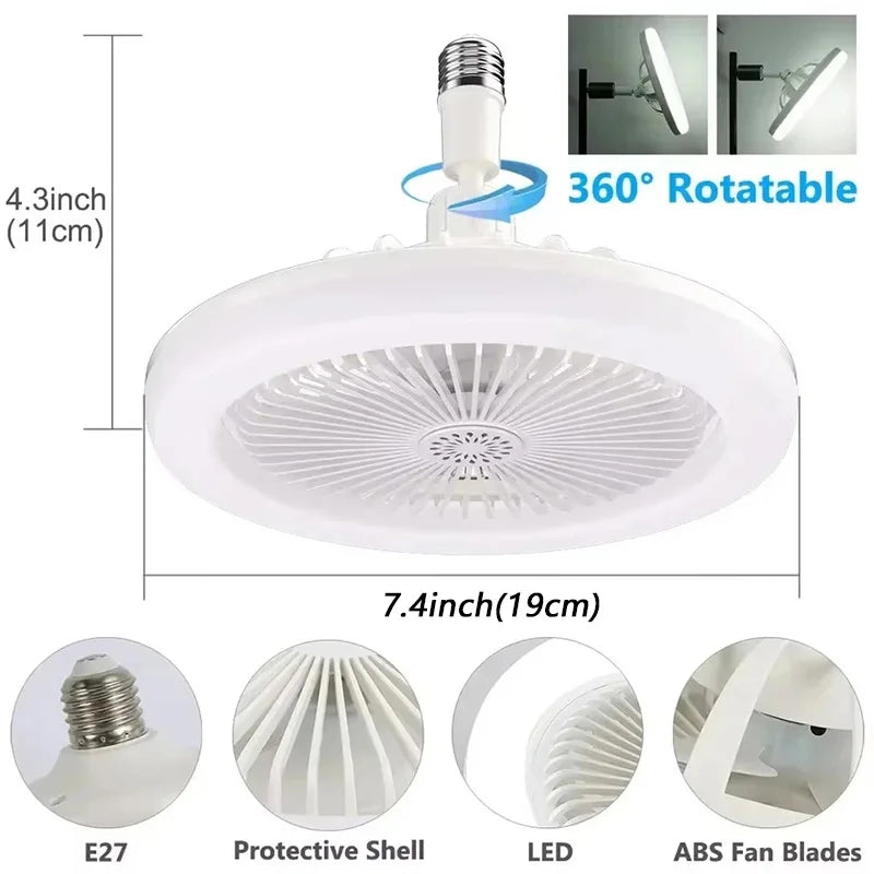 Luminária LED com Ventilador