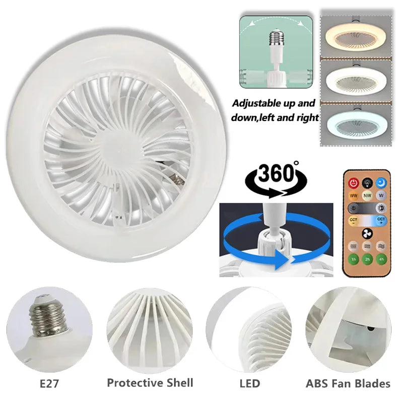 Luminária LED com Ventilador