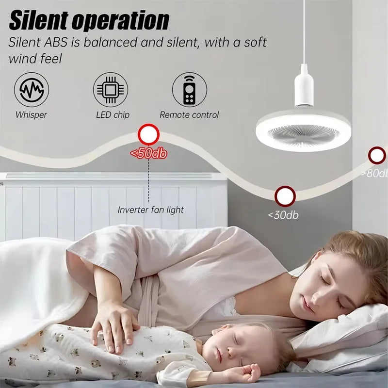 Luminária LED com Ventilador