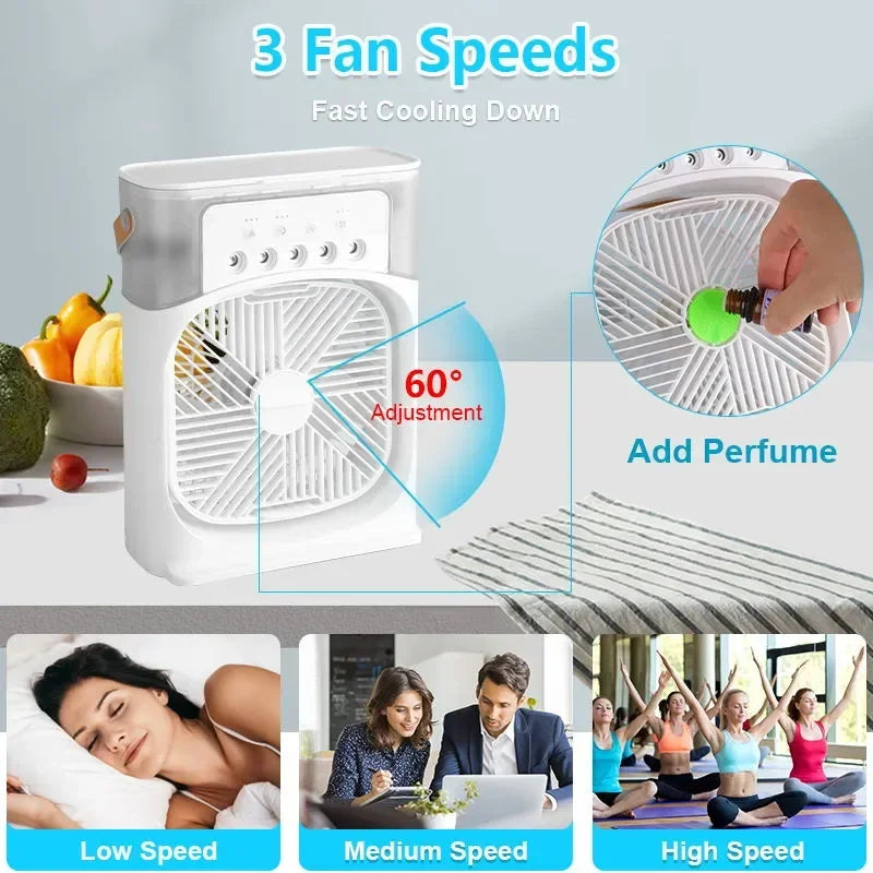 Mini Ventilador e Umidificador